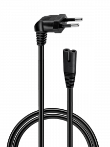 Кабель питания сетевой C7 угловой 1.5м Орбита OT-ELS09 Черный